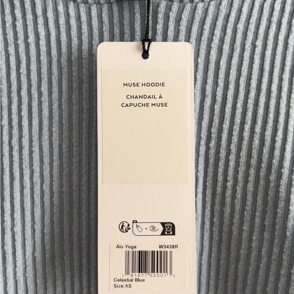 NWT ALO Yoga Muse Hoodie Celestial blue XS - Picture 8 of 10